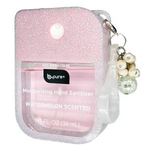 B Pure Watermelon Moisturizing Hand Sanitizer w Glitter Case and Added Charm